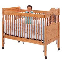 Use this easy to build plan and these spindles for crib ends.
