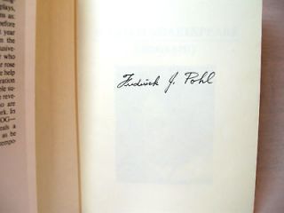 SIGNED FREDERICK J POHL William Shakespeare A Biography PRE  & EARLY 