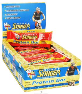 Honey Stinger   Protein Bar 10 g Whey Protein Dark Chocolate Cherry 
