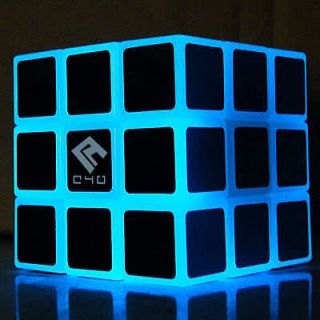 Blue Glow in Dark 3x3x3 3x3 Luminous Plastic Magic Cube Twist Puzzle 