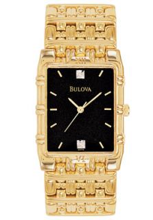 Bulova 97F16 Watches,Mens Diamond Yellow Gold Tone, Mens Bulova 