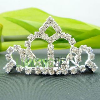 Children Girls Women Wedding Bridal Princess Crystal Tiara Crown Head 