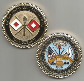 US Army Signal Corps Fort Gordon Georgia Challenge Coin