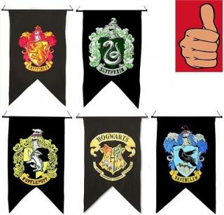 Harry Potter Banner Set of 5 Gryffindor Hogwarts Hufflepuff Ravenclaw 