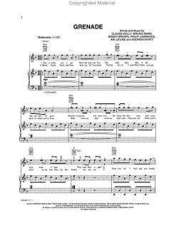 Look inside Grenade   Sheet Music Plus