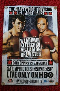   Klitschko vs Lamon Brewster Fight Boxing HBO DirecTV Promo Poster