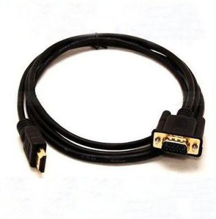 HDMI MALE TO VGA HD 15 MALE Cable 6FT 1.8M 1080P IK3