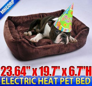    Dog Cat Pet Electric Heat Bed Mat Pad Sleeping Warmer Indoor Heated