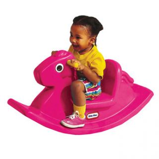 Ideal for toddlers, this pink rocking horse is lots of fun This 