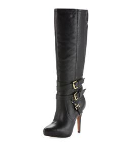 Roula Double Buckle Boot, Black   