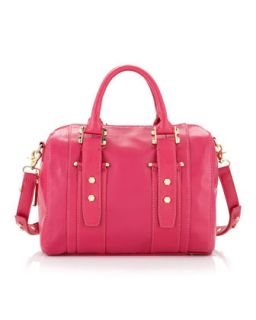 Barrel Satchel Bag, Dahlia Red   