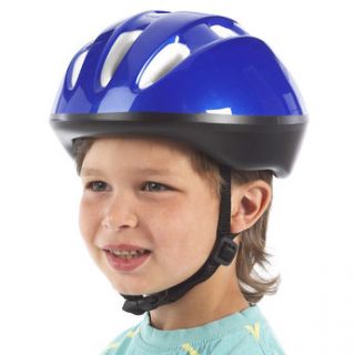 Stay sylish and safe with the Warp Boys 52 56cm blue cycle helmet.