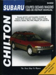 Subaru Coupes, Sedans, and Wagons, 1985 96 by Chilton Automotive 
