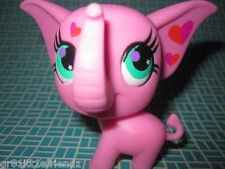LITTLEST PET SHOP lot #2844 BRIGHT PINK CIRCUS ELEPHANT covered w 