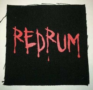 REDRUM Silk Screened CANVAS PATCH Skate PUNK Rock SHINING Sew on or 