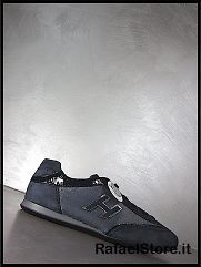 HOGAN Women Shoes Olympia H Flock Denim Blue Luxus Exclusive New