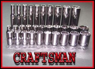 NEW CRAFTSMAN Tools 31pc LOT 1/4 Drive SAE socket set 
