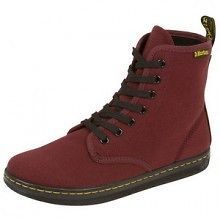 WOMENS DR MARTENS SHOREDITCH BOOT CHERRY RED CANVAS UK SIZE 3 9 