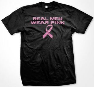 Real Men Wear Pink   Breast Cancer Awareness Ribbon Trope Mens T 