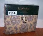   PAISLEY FLORAL BLUE BROWN GREEN BEIGE TAN FULL SHEET SET 4PC NEW