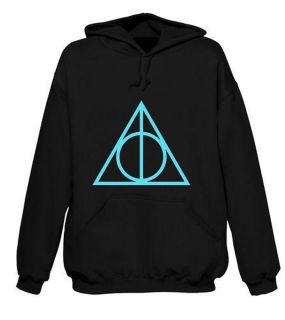 Harry Potter Deathly Hallows HOODIE Black S   XXL NAME*