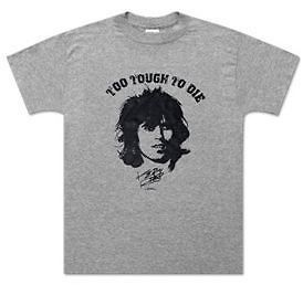 Keith Richards To Tough To Die music punk rock t shirt Gray S 2XL
