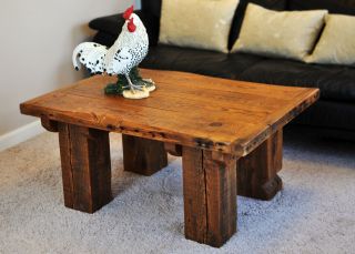 HANDCRAFTED RECLAIMED WOOD & METAL COFFEE TABLE, FARMHOUSE RUSTIC 