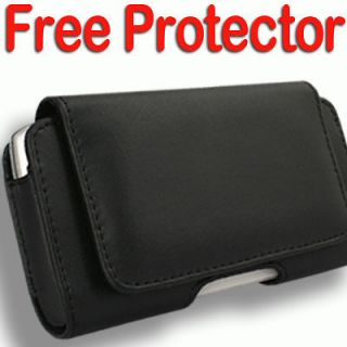 Black Leather Case for HTC HD7 S Screen Protector New