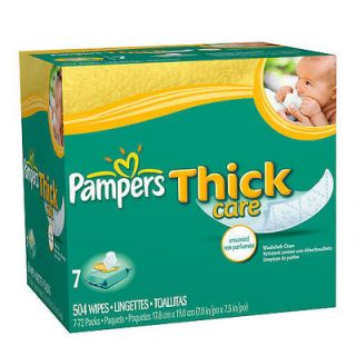 Pampers Unscented Thick Care Wipes   504 Count