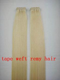 Remy A+ Tape Human Hair Extension #613 Light Blonde 1845cm,50g&2 