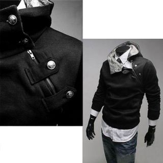 N4U8 Fashion Vintage Mens Slim Designed Fitted Hoodies Coat Jacket 