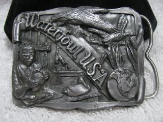 WATERFOWL U.S.A. DUCK BELT BUCKLE ~GOOSE ~ 1988 LIMITED EDITION #0803 