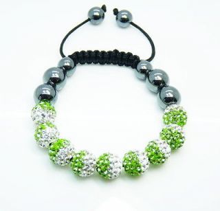 green shamballa bracelet in Bracelets