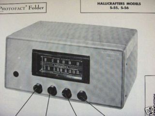 HALLICRAFTERS S 55, S 56 RECEIVER PHOTOFACT PHOTOFACTS