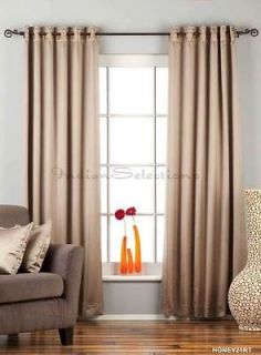 Brownish Gray Ring / Grommet Top 90% blackout Curtain / Drape 