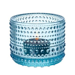 IITTALA GLASS KASTEHELMI votive FINLAND LIGHT BLUE, design OIVA 