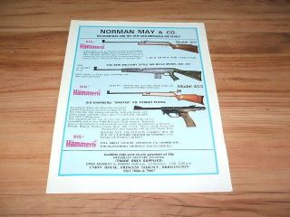Sig Hammerli air rifles & pistols 1976 magazine advert