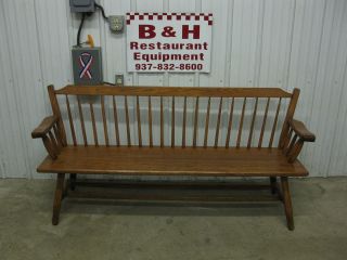   Wood Heavy Duty Waiting Area Restaurant Coffee Shop Diner Bench Chair