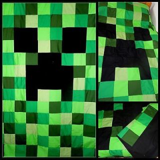 Minecraft Creeper Handmade Twin Size Quilt   Custom