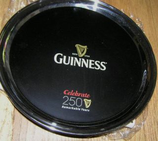 Guinness Beer 250 Anniversary Plate MatteBlack Tray NEW