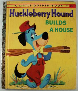 Hanna Barbaras Huckleberry Hound Builds A House 1959 Little Golden 