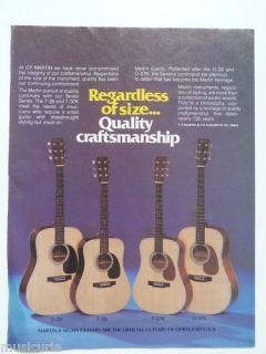 retro magazine advert 1981 MARTIN / SIGMA guitars