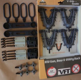 New Double Gun Bow and or Utility Tool Rack With V Grip ATV TEK 