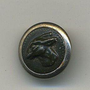 Nice Vintage Silver RABBIT HARE Profile Button   Metal Celluloid PARIS 