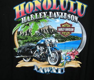 Harley Davidson Honolulu Hawaii T shirt Mens Size XL Black