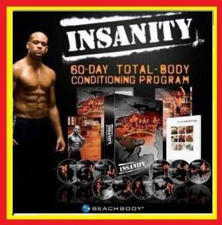 60 Day Workout 13 DVDS SHAUN T INSANITY   With Calendar and Guides