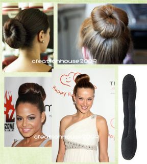 US SHIPPING magic bun hair styling sponge roll twist maker 2pcs L+s