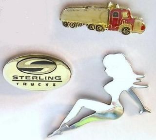   TRUCK  Trucking Pins  Tanker Truck ,STERLING & Mud Flap Girl  Hat Pins