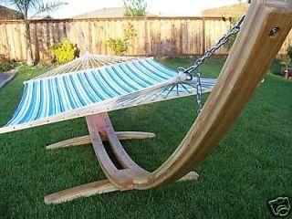 Wooden Arc Hammock Stand,new + Quilted Double Hammock, Double Padded