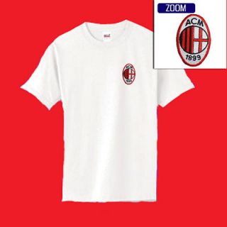 AC MILAN Football Soccer Patch Shirt WHITE $14.99 M XL NEW COOL